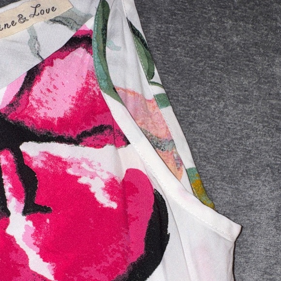 Vine & Love- Women’s Pink and Orange Floral Tank Top Size Small - Picture 6 of 13